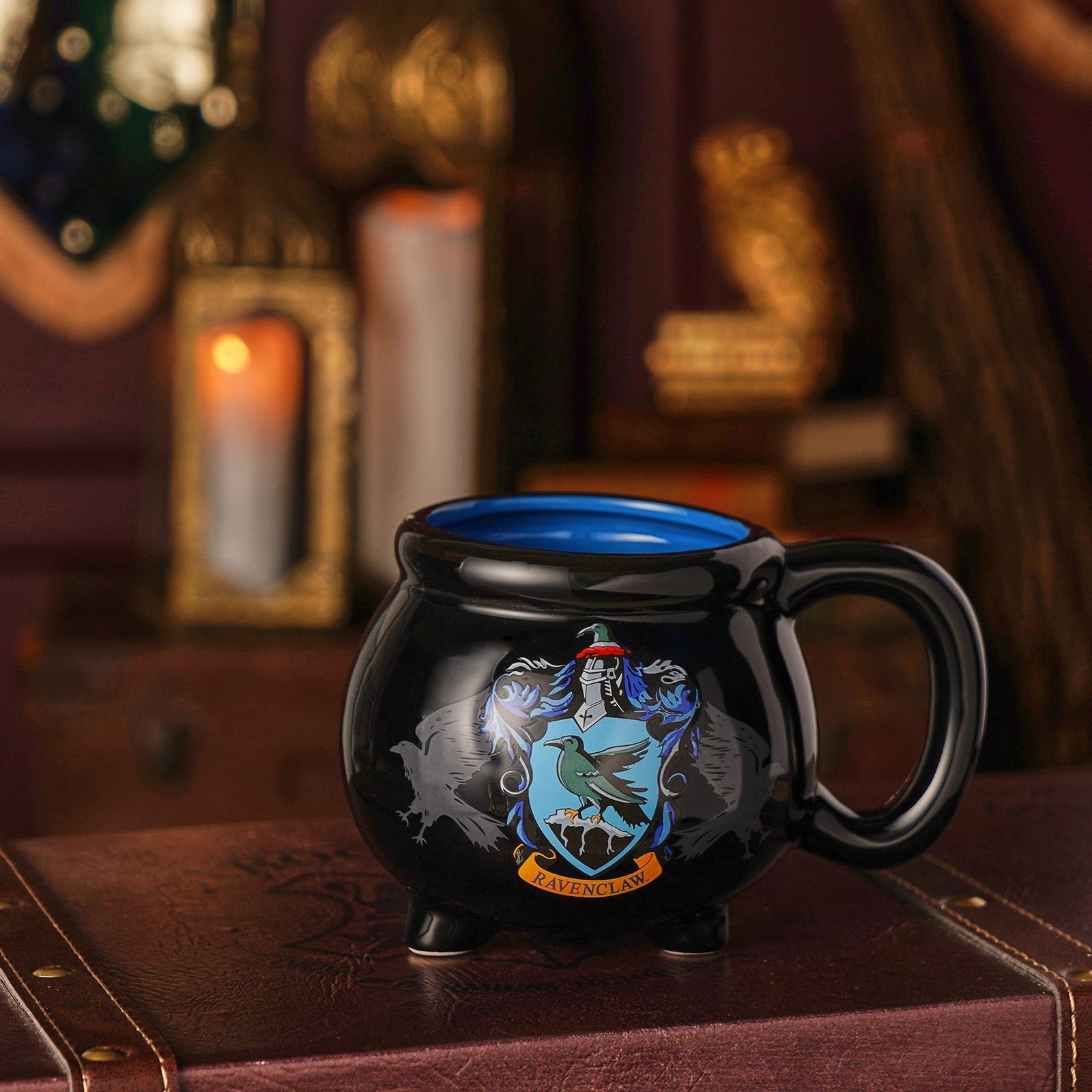 WB906.jpg Harry Potter Back To Hogwarts Cauldron Ceramic Mug - Ravenclaw - Image 1