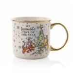 Disney Winnie the Pooh "Favourite Time of the Year" Gold Handled Ceramic Mug