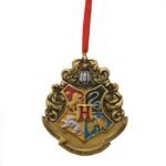 Harry Potter Set of 3 Resin Wand, Crest & Broom Christmas Tree Decorations - Image 4