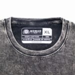 Nomad Sari Unisex Stonewashed Charcoal Compass of Life Cotton T-Shirt (XL) - Image 4
