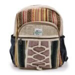Ancient Wisdom Hemp & Cotton Rope & Pockets Style Small Backpack