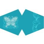 Reusable Fashion Face Covering - Blue Butterfly (Adult) - Image 3