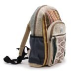 Ancient Wisdom Hemp & Cotton Rope & Pockets Style Small Backpack - Image 3