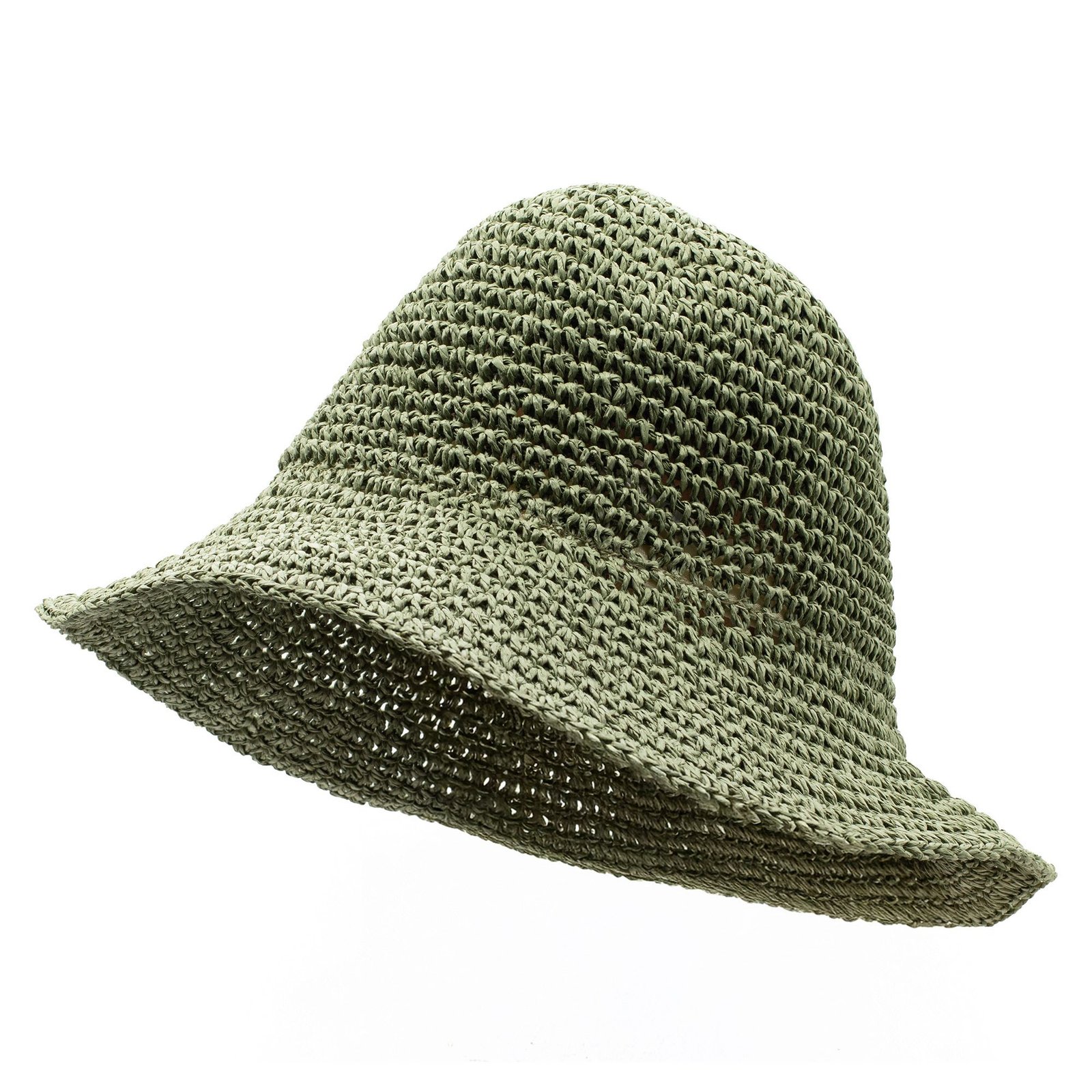 bG9jYWw6Ly9tZWRpYS85Si82Qy82MFIzMEMxSjY0VzM2QzlKLzkzOTI2NTI1LmpwZw.jpg Nomad Sari Plain Moss Green Floppy Straw Sun Hat - Image 1