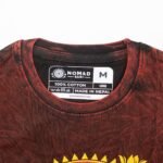 Nomad Sari Unisex Stonewashed Maroon Dragon Mandala Cotton T-Shirt (Medium) - Image 8