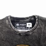 Nomad Sari Unisex Stonewashed Charcoal Rebel Cotton T-Shirt (Medium) - Image 5