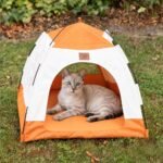 PAW Beige & Orange Pet Bed Tent (58 × 58 × 48cm) - Image 9
