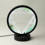 Ancient Wisdom Aventurine & Selenite Gemstone Halo Lamp - Earth