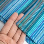 Nomad Sari Men's Turquoise Bold Stripe Design Grandad Shirt (XL) - Image 6