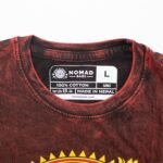 Nomad Sari Unisex Stonewashed Maroon Dragon Mandala Cotton T-Shirt (Large) - Image 10