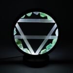 Ancient Wisdom Aventurine & Selenite Gemstone Halo Lamp - Earth - Image 4