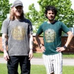 Nomad Sari Unisex Stonewashed Dark Grey Hamsa Cotton T-Shirt (XL) - Image 4