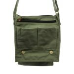 Ancient Wisdom Cotton Canvas Messenger Bag – Green - Image 2