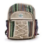 Ancient Wisdom Hemp & Cotton Rope & Pockets Style Small Backpack - Image 6