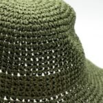 Nomad Sari Plain Moss Green Floppy Straw Sun Hat - Image 3