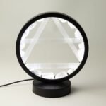 Ancient Wisdom Clear Quartz & Selenite Gemstone Halo Lamp - Air