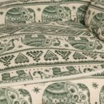 PAW Lucky Elephant Design Cream & Green Pet Bed (60 × 50 × 14cm) - Image 5