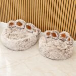 PAW Medium Big Paw Shaped Shaggy Plush Pet Bed (60cm) - Image 9