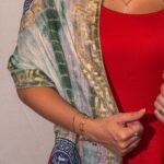 Nomad Sari Green & Gold Summer Marbella Print Scarf (180x50cm) - Image 3
