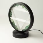 Ancient Wisdom Aventurine & Selenite Gemstone Halo Lamp - Earth - Image 5