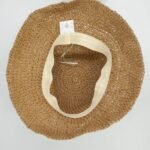Nomad Sari Coffee with Daisies Design Floppy Straw Sun Hat - Image 4