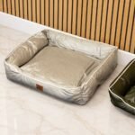 PAW Medium Khaki & Beige Pet Bed (70 × 60 × 15cm) - Image 2