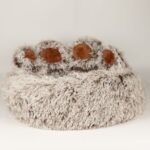 PAW Medium Big Paw Shaped Shaggy Plush Pet Bed (60cm) - Image 7