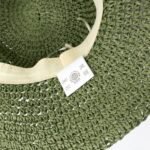 Nomad Sari Plain Moss Green Floppy Straw Sun Hat - Image 7