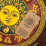 Nomad Sari Unisex Stonewashed Brown Sun & Zodiac Cotton T-Shirt (Medium) - Image 6
