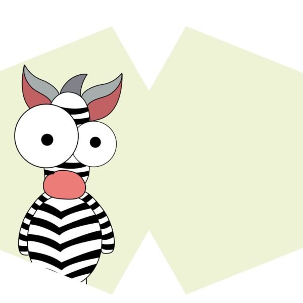 Ancient Wisdom Children’s Reusable Fashion Face Mask – Crazy Zebra Design