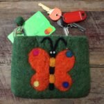 Ancient Wisdom Set of 3 Natural Felt Zipper Pouches – Big Butterfly - Image 5