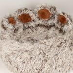 PAW Medium Big Paw Shaped Shaggy Plush Pet Bed (60cm) - Image 6