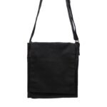 Ancient Wisdom Cotton Canvas Messenger Bag – Black