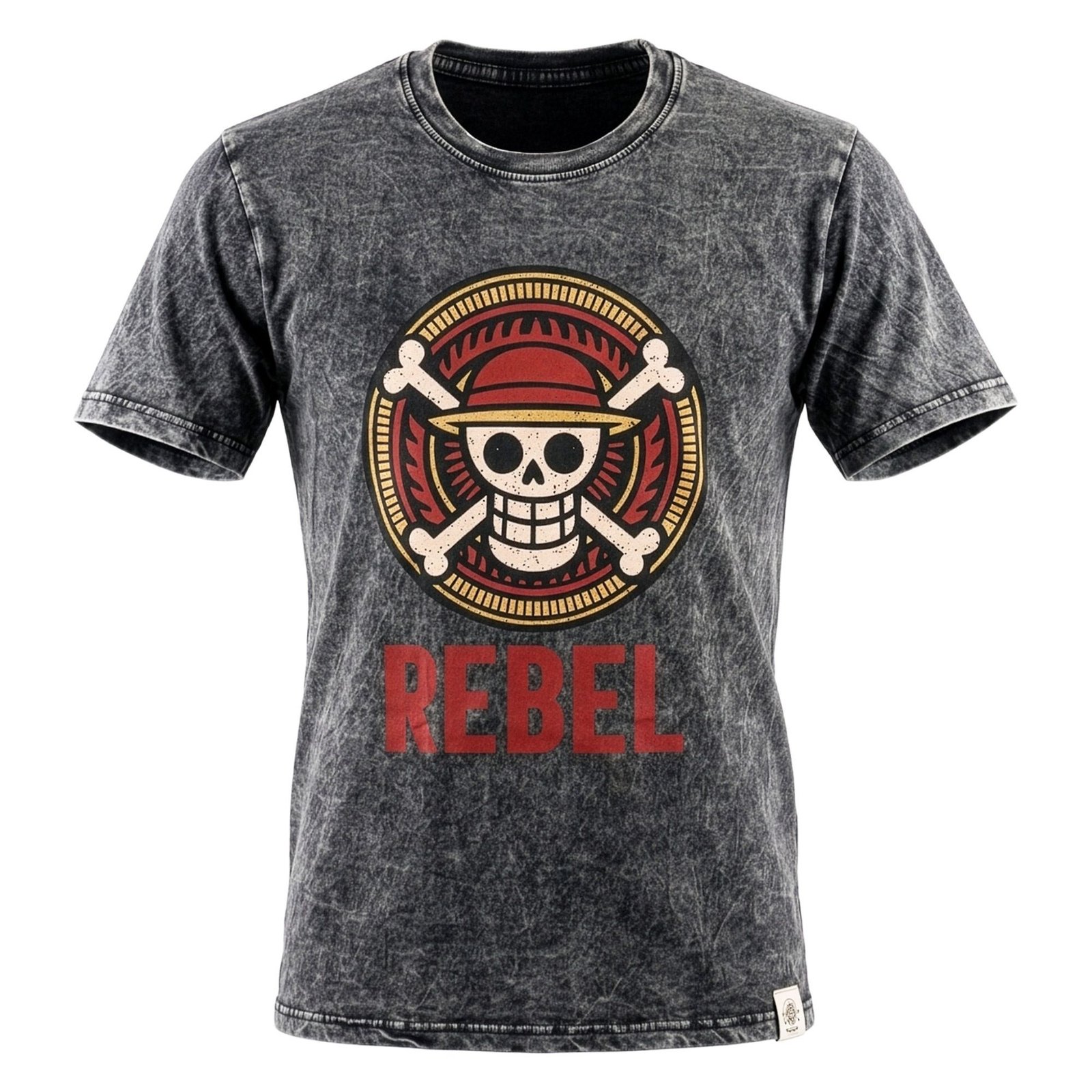 bG9jYWw6Ly9tZWRpYS85US84RC82MFIzMEMxSjY4V0s4RDlRLzMzMzNhMDU1LmpwZw.jpg Nomad Sari Unisex Stonewashed Charcoal Rebel Cotton T-Shirt (XL) - Image 1
