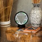 Ancient Wisdom Aventurine & Selenite Gemstone Halo Lamp - Earth - Image 7