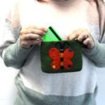 Ancient Wisdom Set of 3 Natural Felt Zipper Pouches – Big Butterfly - Image 3