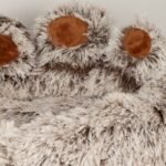 PAW Medium Big Paw Shaped Shaggy Plush Pet Bed (60cm) - Image 5