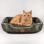 PAW Small Khaki Green Pet Bed (60 × 50 × 15cm) - Image 6