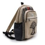 Ancient Wisdom Hemp & Cotton Bohdi Tree Design Small Backpack - Image 4