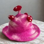 Ancient Wisdom Shocking Pink Felted Mushroom Hat - Image 2