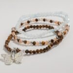 Ancient Wisdom Nymph Spirit Gemstone Bracelet Set - Sea Sunset - Image 3