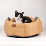 PAW Medium Royal Crown Sand & Grey Pet Bed (50 × 50 × 26cm) - Image 4
