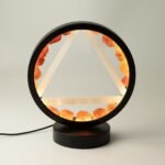 Ancient Wisdom Carnelian & Selenite Gemstone Halo Lamp - Fire