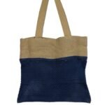 Ancient Wisdom Pure Soft Jute & Cotton Mesh Bag – Denim Blue