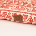 PAW Lucky Elephant Design Red & Cream Pet Bed (60 × 50 × 14cm) - Image 2