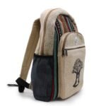 Ancient Wisdom Hemp & Cotton Bohdi Tree Design Large Backpack - Image 8