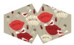 Ancient Wisdom Adult Reusable Fashion Face Covering – Oriental Poppies Design - Image 3
