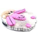 Natural Felt Zipper Pouches - Happy Sheep - Image 5