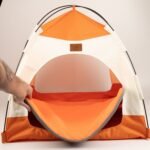 PAW Beige & Orange Pet Bed Tent (58 × 58 × 48cm) - Image 2