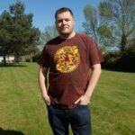 Nomad Sari Unisex Stonewashed Maroon Dragon Mandala Cotton T-Shirt (XL) - Image 5